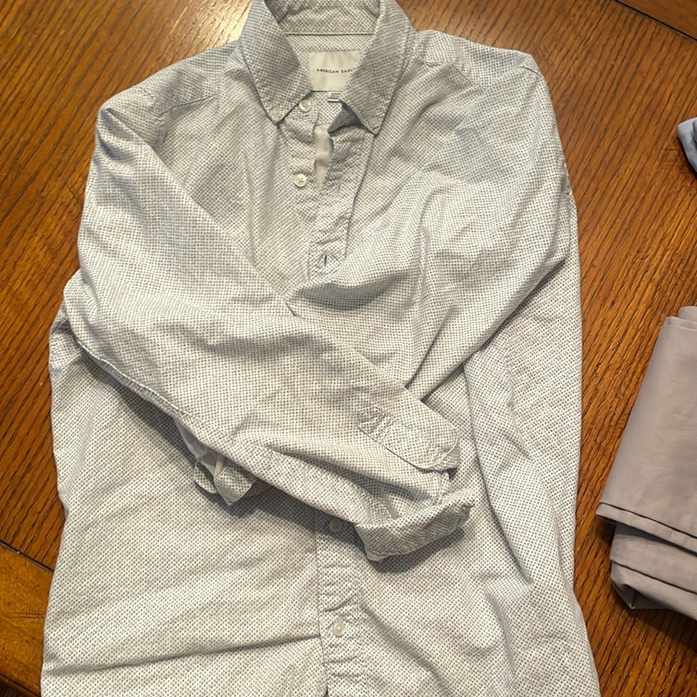 Patterned American Eagle Button Down